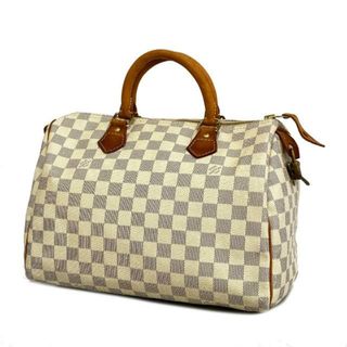 ルイヴィトン(LOUIS VUITTON)の【4hc3904】ルイヴィトン ハンドバッグ/ダミエ・アズール/スピーディ30/N41370/ホワイト【中古】レディース(ハンドバッグ)