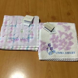 ローラアシュレイ(LAURA ASHLEY)のローラアシュレイタオルハンカチ２枚(ハンカチ)