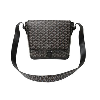 ゴヤール(GOYARD)のGOYARD ゴヤール ヴィンテージ 廃盤 ショルダーバッグ グランブルーＭＭ ブラック ブラウン シルバー金具 美品 中古 62657(ハンドバッグ)