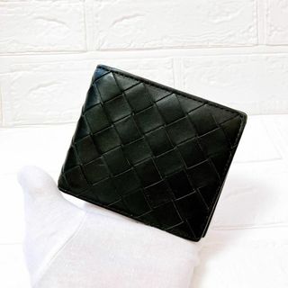 Bottega Veneta - ボッテガ BOTTEGA レザー イントレ 二つ折り財布 ブラック Y298