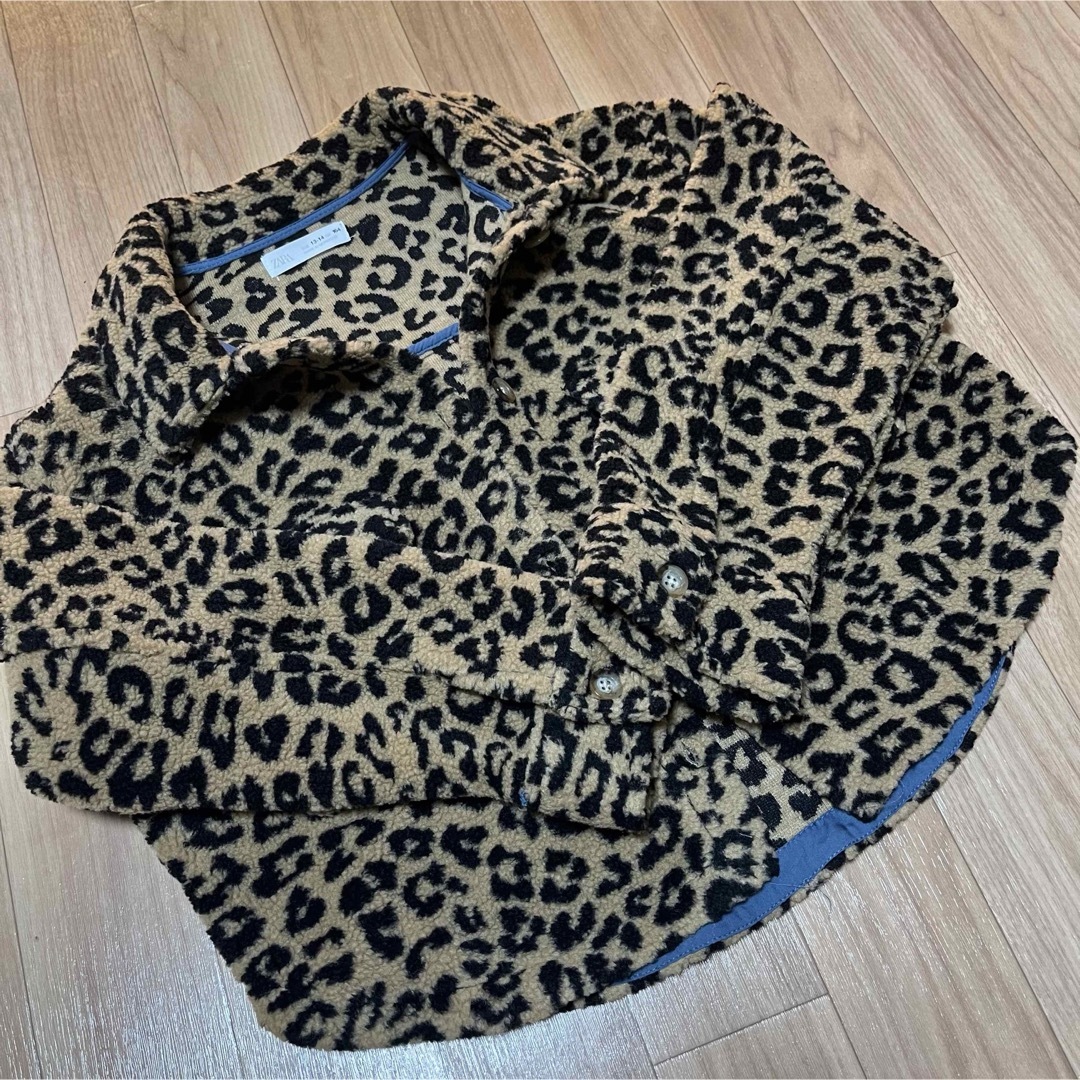 ZARA(ザラ)のヒョウ柄ジャケット キッズ/ベビー/マタニティのキッズ服女の子用(90cm~)(ジャケット/上着)の商品写真