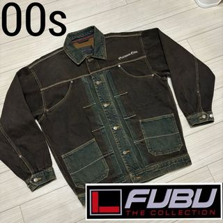 PLATINUM FUBU - 00s■PLATINUM FUBU■ヴィンテージ コンビ デニム ジャケット