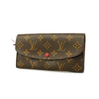 ルイヴィトン(LOUIS VUITTON)の【4hd4086】ルイヴィトン 長財布/モノグラム/ポルトフォイユエミリー/M60697/ブラウン/レッド【中古】レディース(財布)