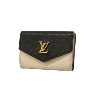 ルイヴィトン(LOUIS VUITTON)の【4hd4084】ルイヴィトン 三つ折り財布/ポルトフォイユロックミニ/M80984/ブラック/ピンク/アイボリー【中古】レディース(財布)