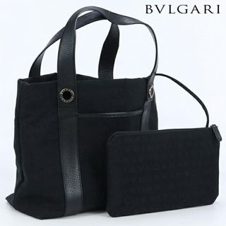 BVLGARI - ブルガリ トートバッグ ハンドバッグ ロゴマニア ブラック