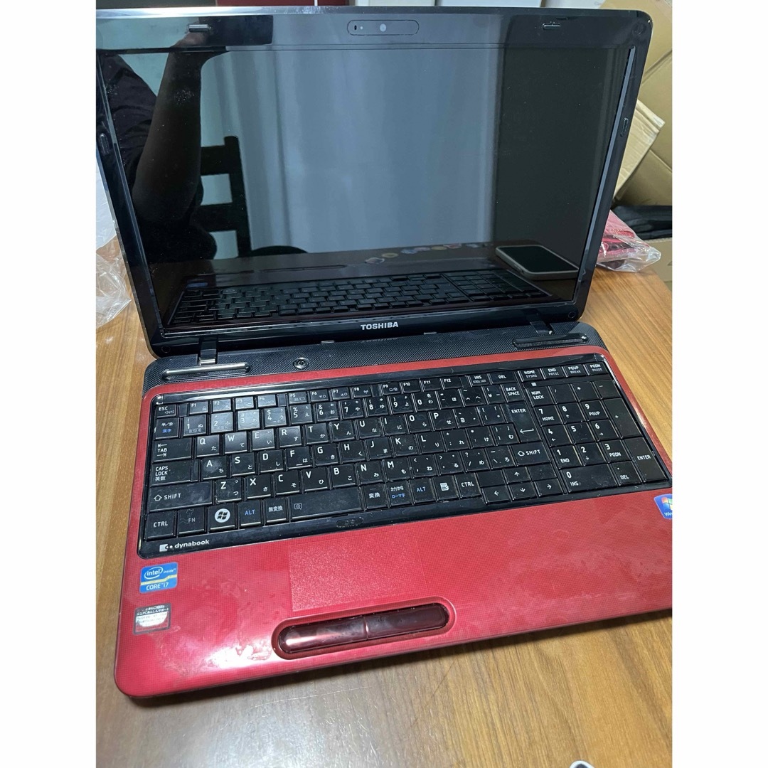 東芝 TOSHIBA ノートPCパソコン ジャンク品 赤 東芝 TOSHIBA ノートPCパソコン ジャンク品 赤