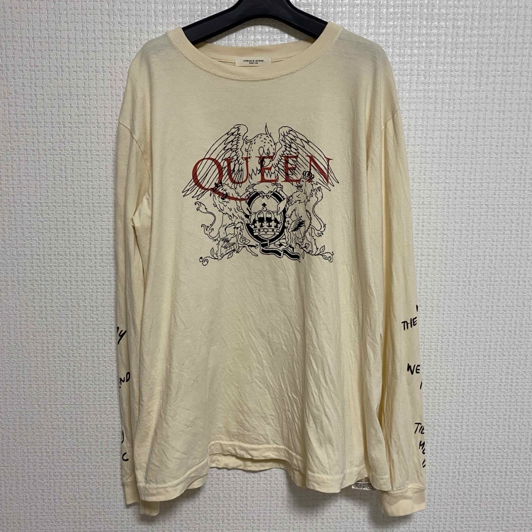 FREAK'S STORE(フリークスストア)のFREAK'S STORE QUEEN 袖プリントロンＴ ナチュラル フリー レディースのトップス(Tシャツ(長袖/七分))の商品写真