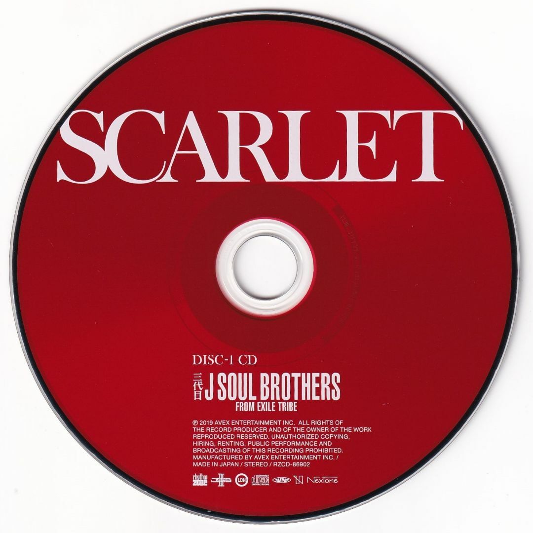 W12743 SCARLET(DVD付) 三代目 J SOUL BROTHERS from EXILE TRIBE 中古CD エンタメ/ホビーのCD(ポップス/ロック(邦楽))の商品写真