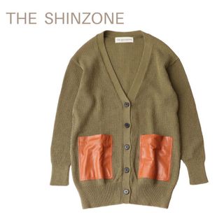 シンゾーン(Shinzone)のTHE SHINZONE LEATHER POCKET CARDIGAN(カーディガン)