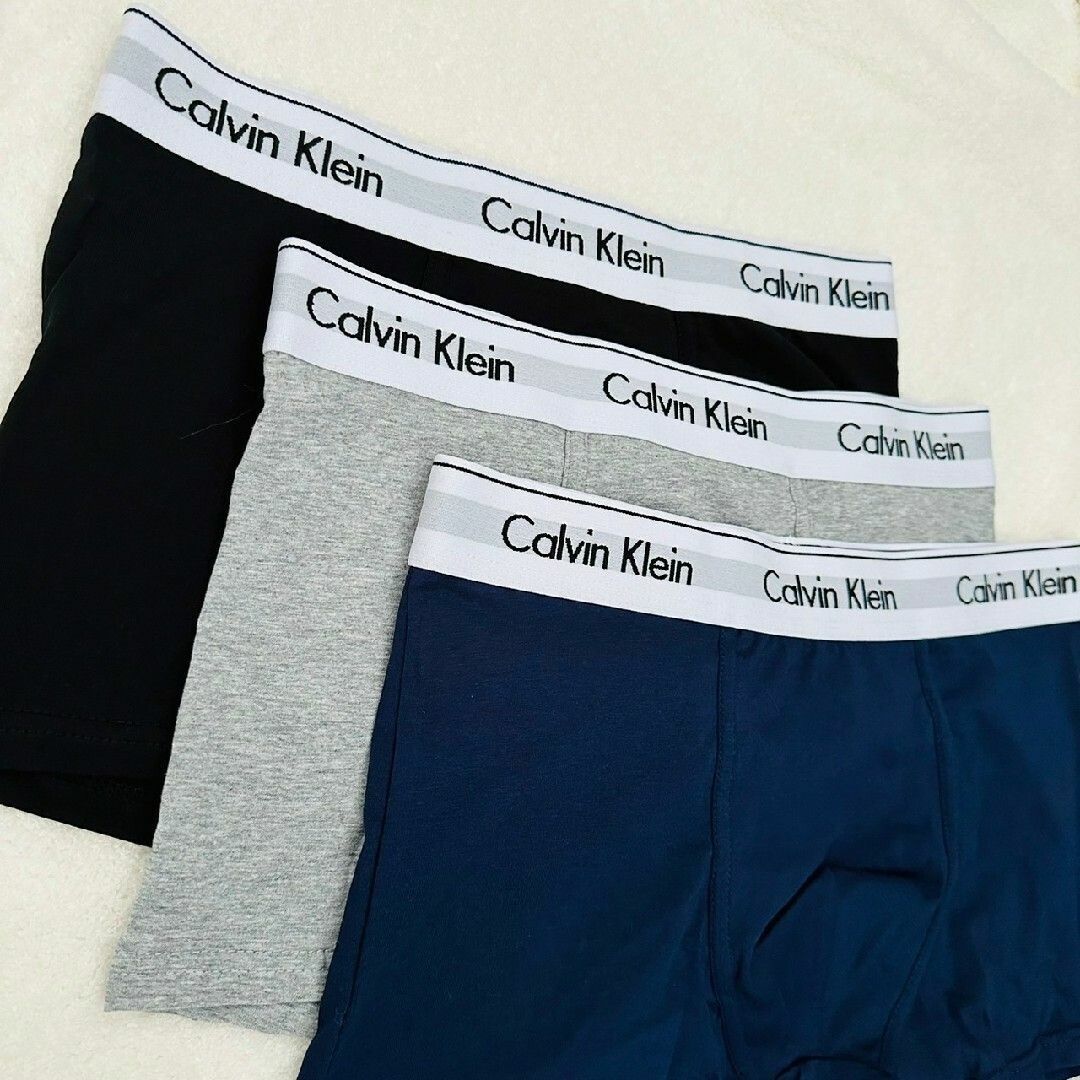 Calvin Klein(カルバンクライン)のカルバンクライン ボクサーパンツ Lサイズ ブラック 3色 3枚セット メンズのアンダーウェア(ボクサーパンツ)の商品写真