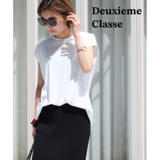 ドゥーズィエムクラス(DEUXIEME CLASSE)のドゥーズィエムクラス　looseyクルーネックタンクトップ　ホワイト(Tシャツ/カットソー(半袖/袖なし))
