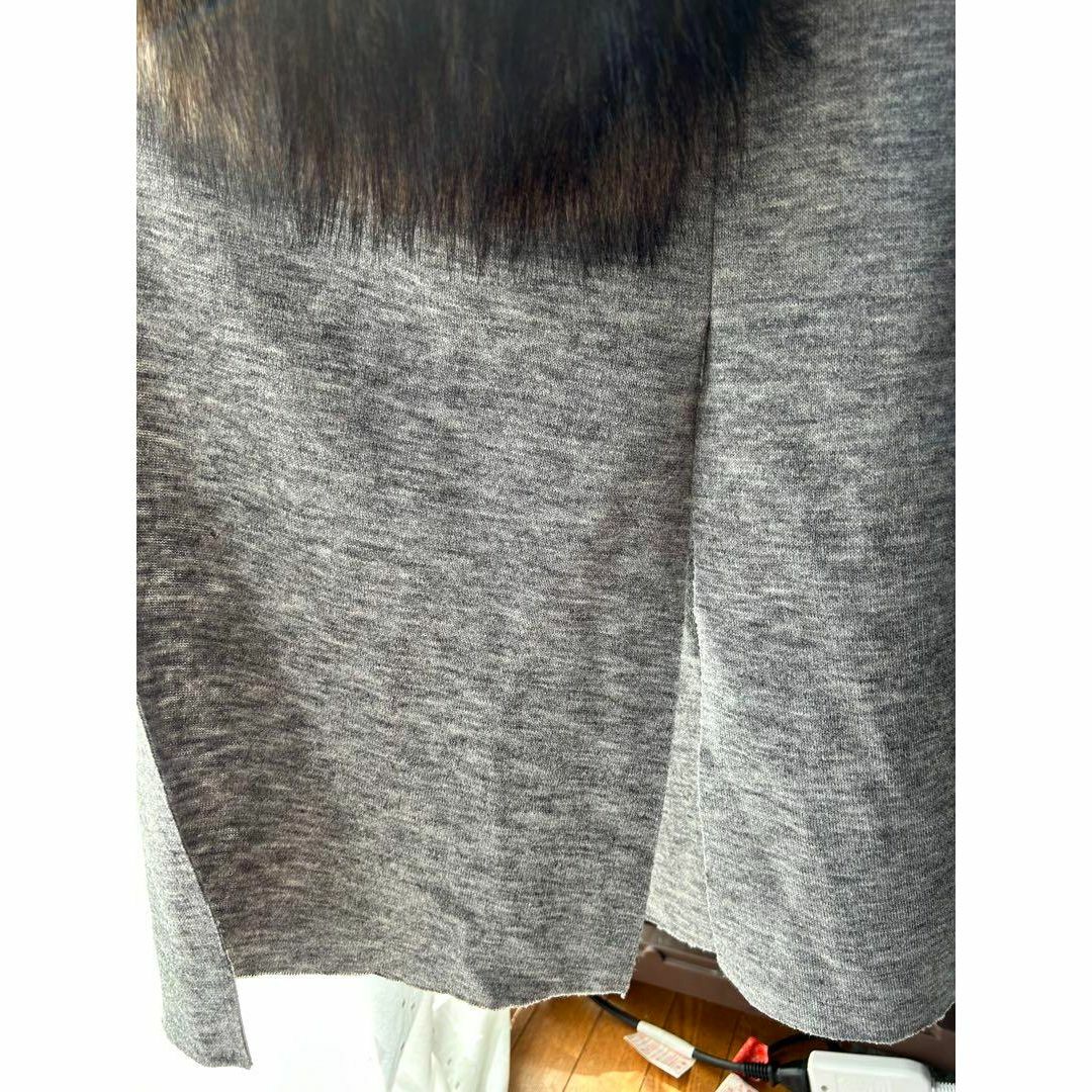 【韓国】ポケットファー　ロングカーディガン　羽織り　アウター　薄手 レディースのトップス(カーディガン)の商品写真