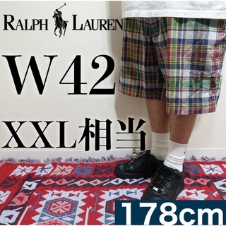 ポロラルフローレン(POLO RALPH LAUREN)の【美品】POLO Ralph Lauren ハーフパンツ W42 旧タグ 柄(ショートパンツ)