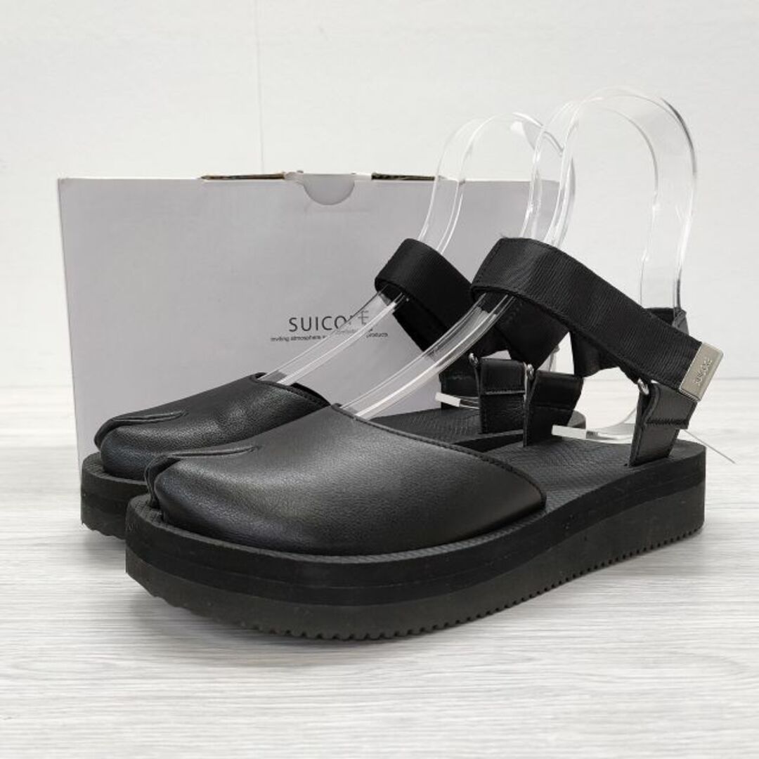 suicoke(スイコック)のSUICOKE BEAUTY&YOUTH別注 タビサンダル 足袋 定価17600円 アンクルベルト サンダル ブラック レディース スイコック【中古】4-0410S◎ レディースの靴/シューズ(サンダル)の商品写真