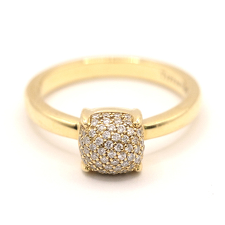 Tiffany & Co. - ティファニー シュガースタック リング・指輪 イエローゴールド ダイヤモンド 18金 K18YG Au750 ジュエリー レディース サイズ 11.5号 4月誕生石 TIFFANY&Co.