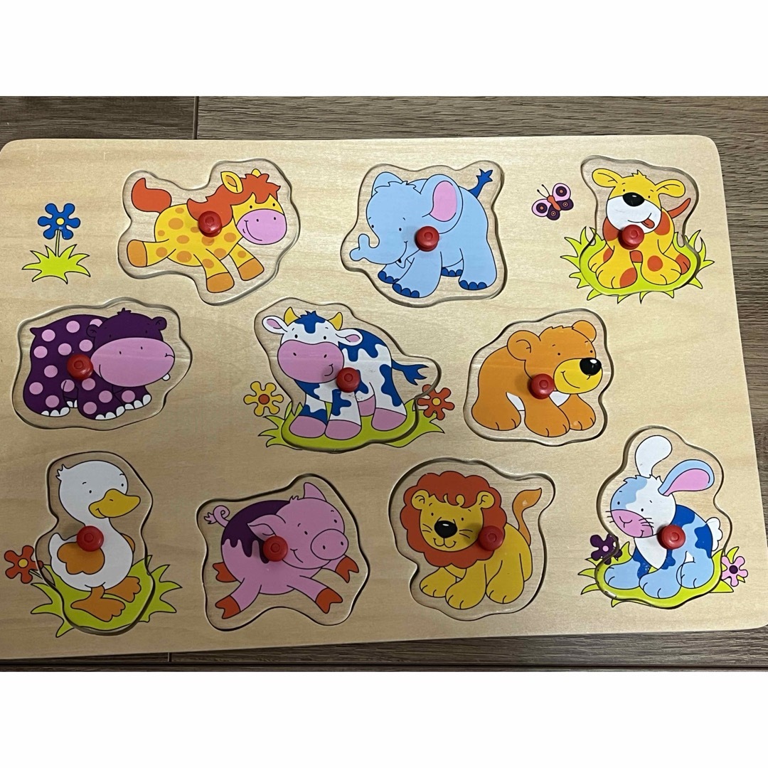 Disney(ディズニー)のパズル　まとめ売り　知育玩具　木製　ひらがな　女の子 キッズ/ベビー/マタニティのおもちゃ(知育玩具)の商品写真