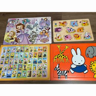 ディズニー(Disney)のパズル　まとめ売り　知育玩具　木製　ひらがな　女の子(知育玩具)