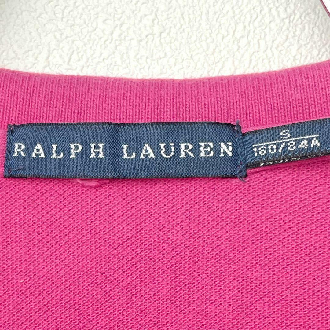 Ralph Lauren(ラルフローレン)のRALPH LAUREN 半袖 ポロシャツ ビッグロゴ ラインストーン ピンク レディースのトップス(ポロシャツ)の商品写真