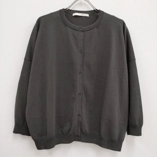 evam eva 24SS E241K106 cotton cardigan サイズM 定価30800円 カーディガン 24SS チャコールグレー レディース エヴァムエヴァ【中古】4-0410M♪