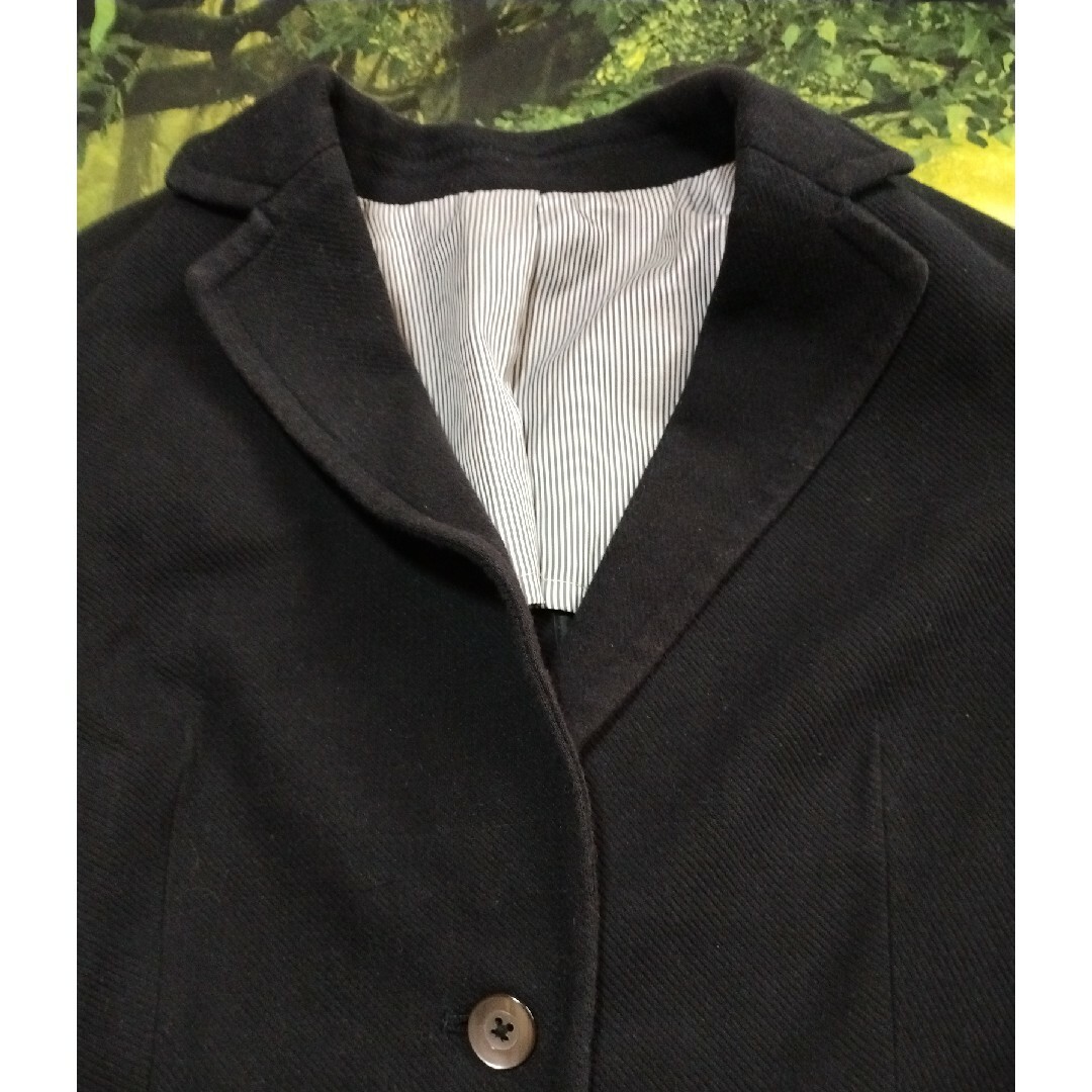UNIQLO(ユニクロ)の1949＊UNIQLO5分袖ジャケット黒 レディースのジャケット/アウター(ノーカラージャケット)の商品写真