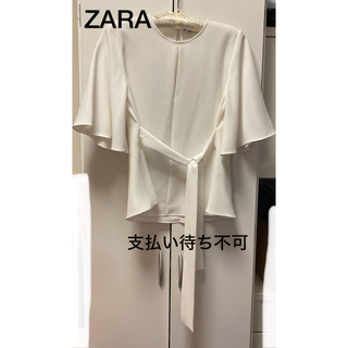 ザラ(ZARA)のザラ　ZARA ブラウス　リボン　半袖　トップス(シャツ/ブラウス(半袖/袖なし))
