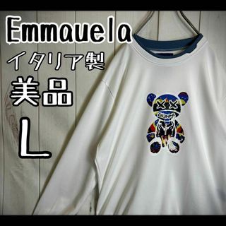 【超希少】　エマウエラ　スウェット　ダブルネック　ベアブリック　GUNNI L(スウェット)