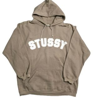 ステューシー(STUSSY)の80's 90's Old Stussy フロントロゴパーカー 白タグ プルオーバー ストリート 長袖 ヴィンテージ(パーカー)