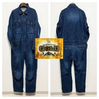 良品■ZACK STYLES GOD■デニム つなぎ 作業着 オールインワン L