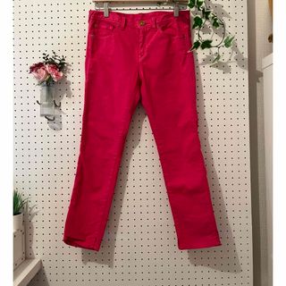 ポールスミス(Paul Smith)の【美品】ポールスミス/ローライズ クロップドスリムパンツ　ショッキングピンク(クロップドパンツ)