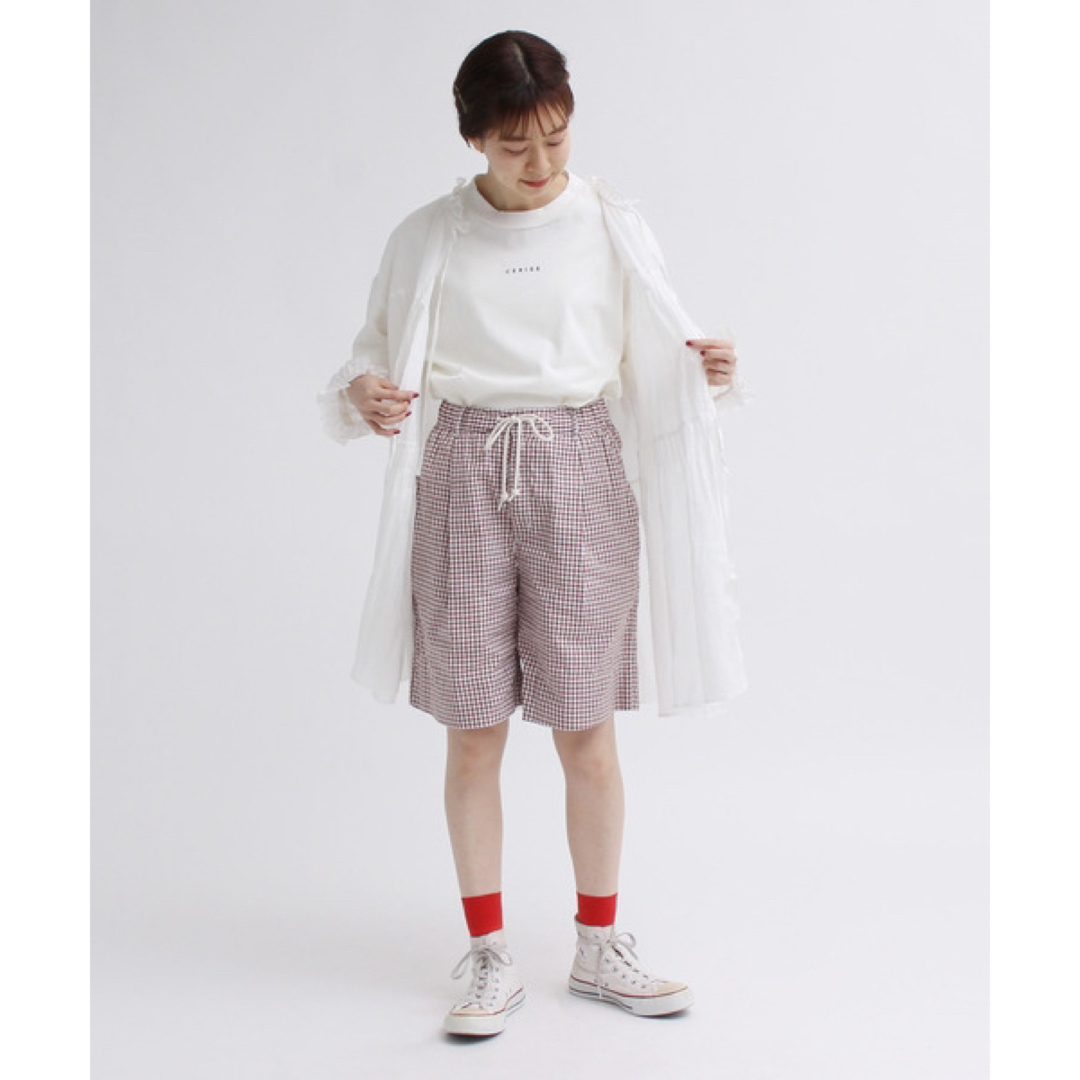 Dot&Stripes CHILDWOMAN(ドットアンドストライプスチャイルドウーマン)のDot&stripes CHILD WOMAN ラミーローンリボンあきブラウス レディースのトップス(シャツ/ブラウス(長袖/七分))の商品写真