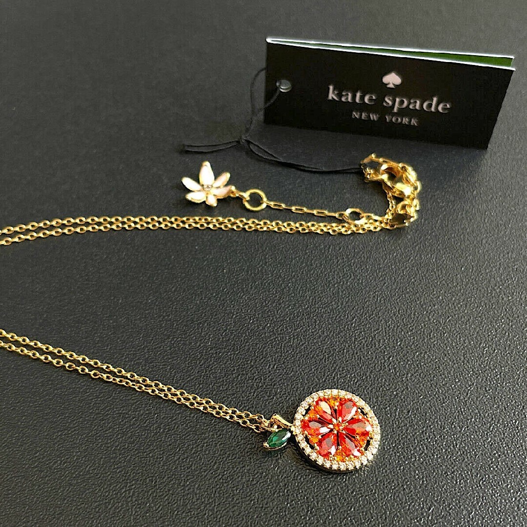 kate spade new york(ケイトスペードニューヨーク)の【新品♠️本物】ケイトスペード オレンジ ネックレス レディースのアクセサリー(ネックレス)の商品写真