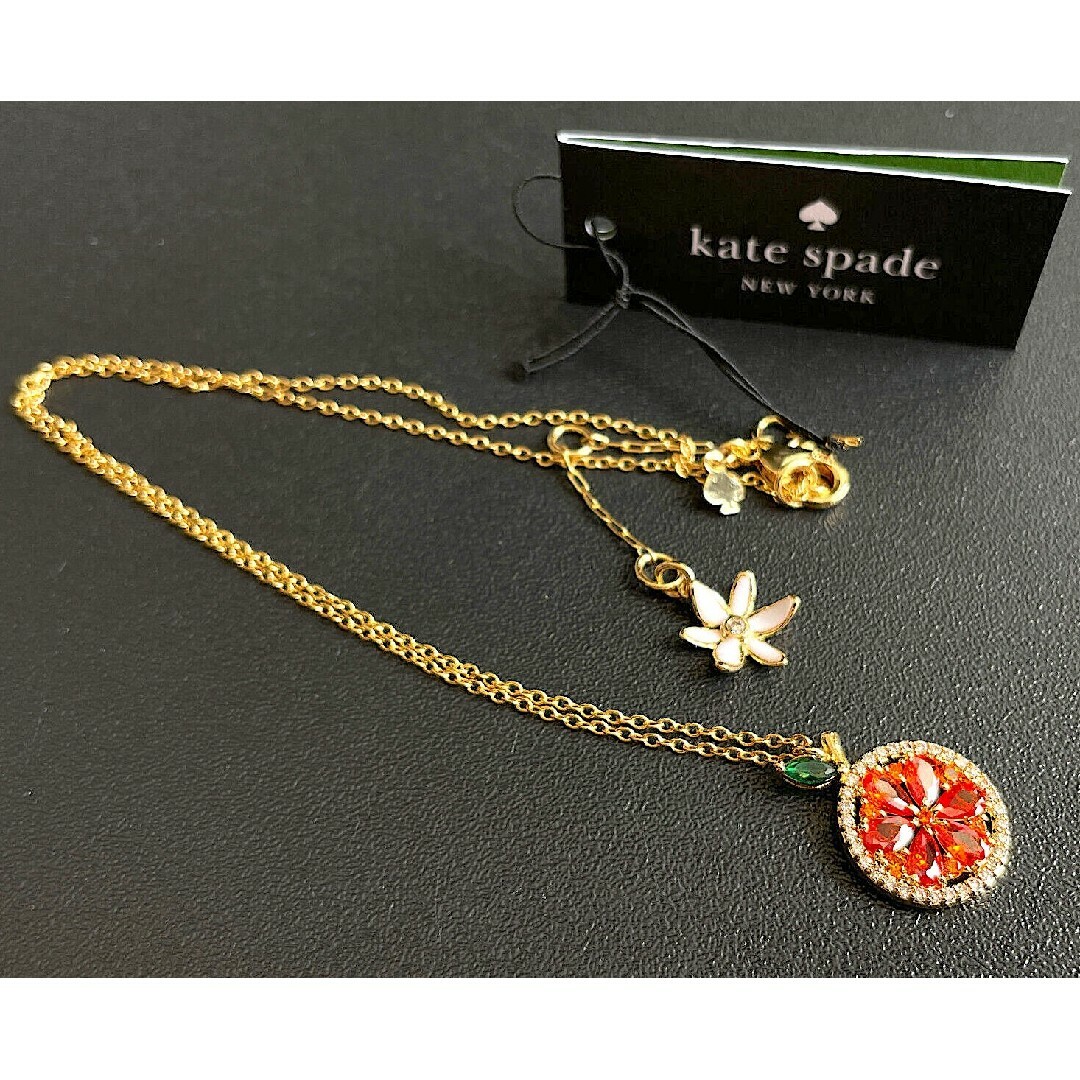 kate spade new york(ケイトスペードニューヨーク)の【新品♠️本物】ケイトスペード オレンジ ネックレス レディースのアクセサリー(ネックレス)の商品写真