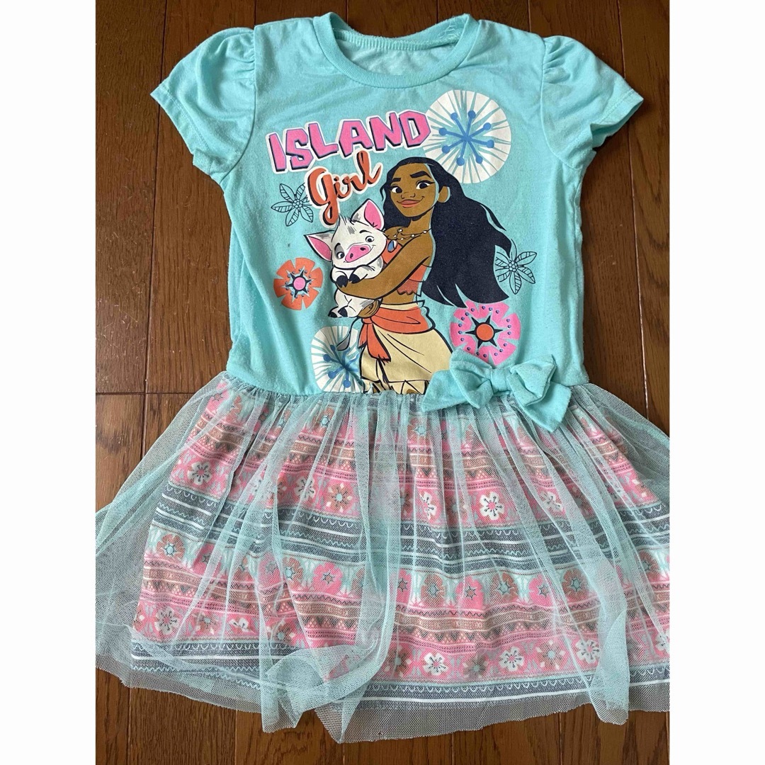 110 モアナ　Tシャツ　ワンピース キッズ/ベビー/マタニティのキッズ服女の子用(90cm~)(Tシャツ/カットソー)の商品写真