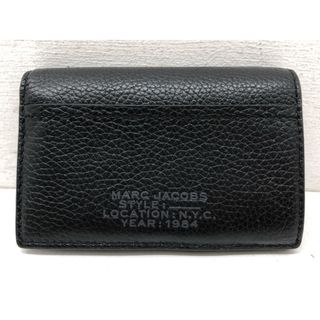 MARC JACOBS - MARC JACOBS(マークジェイコブス) レザー 二つ折り財布 ブラック / S133L01RE22 【C1128-007】