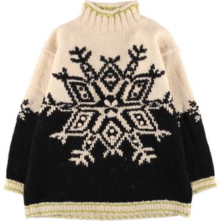 古着 EXPRESS TRICOT ハイネック ノルディックセーター レディースL /eaa394138(ニット/セーター)