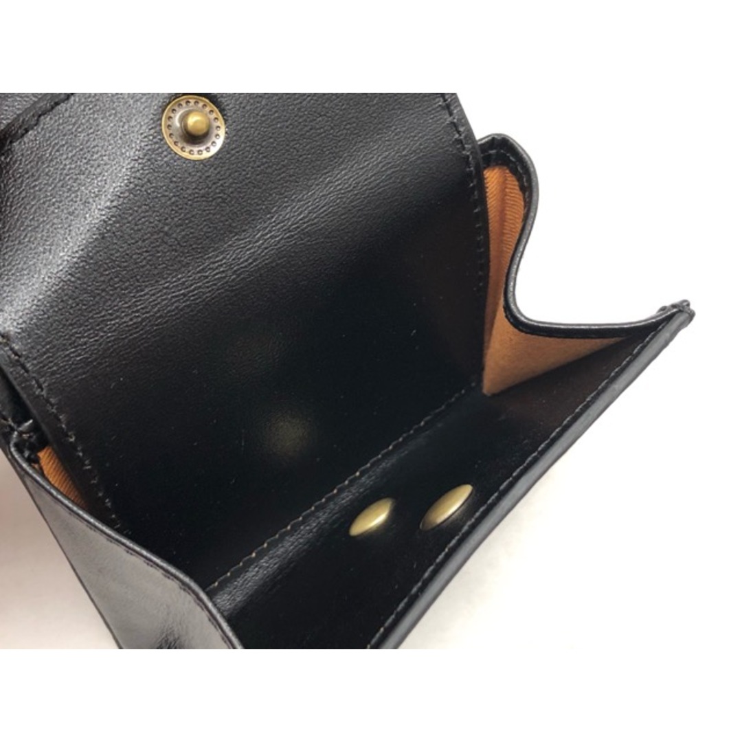 Valmore(バルモア) レザー ミニ財布 コンパクトウォレット 二つ折り財布 / ブラック 【C1135-007】 メンズのファッション小物(折り財布)の商品写真