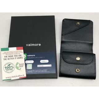 Valmore(バルモア) レザー ミニ財布 コンパクトウォレット 二つ折り財布 / ブラック 【C1135-007】(折り財布)