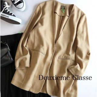 ドゥーズィエムクラス(DEUXIEME CLASSE)のDeuxieme Classe コンチネンタルリネンジャケット(ノーカラージャケット)