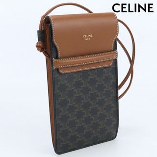 セリーヌ(celine)のセリーヌ CELINE ショルダーバッグ レディース 10G332CQD 04LU トリオンフキャンバス フラップ付きモバイルポーチ(ショルダーバッグ)