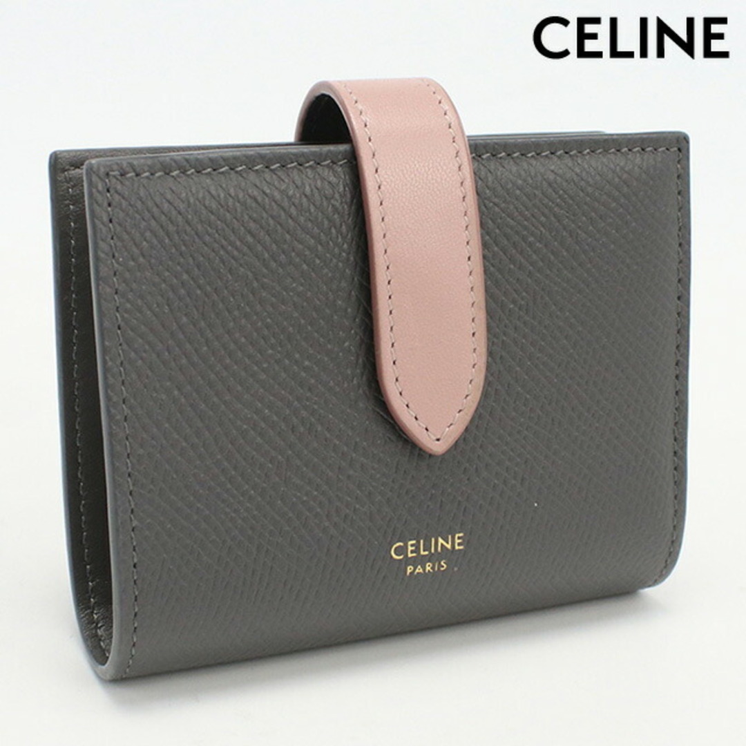 celine(セリーヌ)のセリーヌ CELINE 二折財布小銭入付き レディース 10H26 3BRU 10GV スモールストラップウォレット レディースのファッション小物(財布)の商品写真