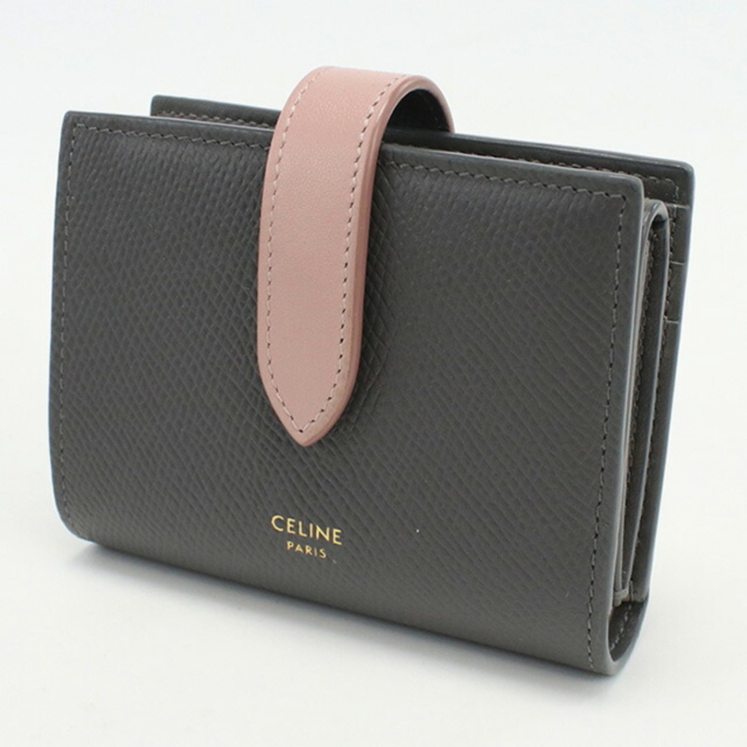 celine(セリーヌ)のセリーヌ CELINE 二折財布小銭入付き レディース 10H26 3BRU 10GV スモールストラップウォレット レディースのファッション小物(財布)の商品写真