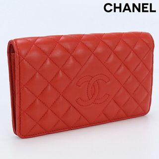 シャネル(CHANEL)のシャネル CHANEL 長財布ニ折小銭入付き レディース A80106 マトラッセ 長財布二折(財布)