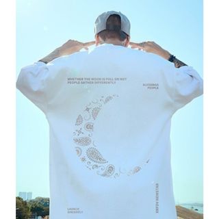 【ラスト１】３ＸＬ　人気　オーバーサイズ　メンズ　ストリート　ホワイト　白　半袖(Tシャツ/カットソー(半袖/袖なし))