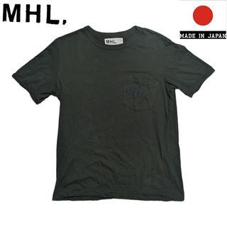 エムエイチエル(MHL.)のMHL MARGARET HOWELL グリーン ポケット ロゴTシャツ(Tシャツ/カットソー(半袖/袖なし))