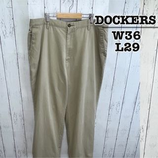 リーバイス(Levi's)のDOCKERS　チノパン　コットンパンツ　ワイド　ベージュ　W36　USA古着(チノパン)