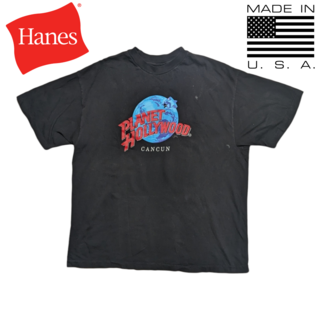 ヘインズ(Hanes)の90s Hanes BEEFY-T USA製 ブラック 半袖Ｔシャツ(Tシャツ/カットソー(半袖/袖なし))