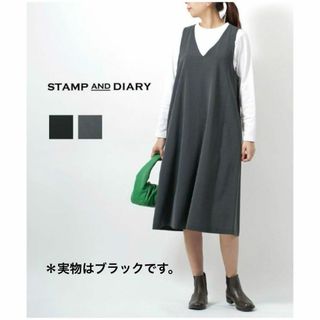 スタンプアンドダイアリー(STAMP AND DIARY)の【mimi様専用】STAMP AND DIARY   Ｖネックノースリーブワンピ(ロングワンピース/マキシワンピース)