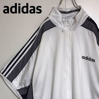 アディダス(adidas)の【万国旗タグ】アディダス　ロゴ入り半袖ジャージ　美品　ヴィンテージ古着　F932(ジャージ)