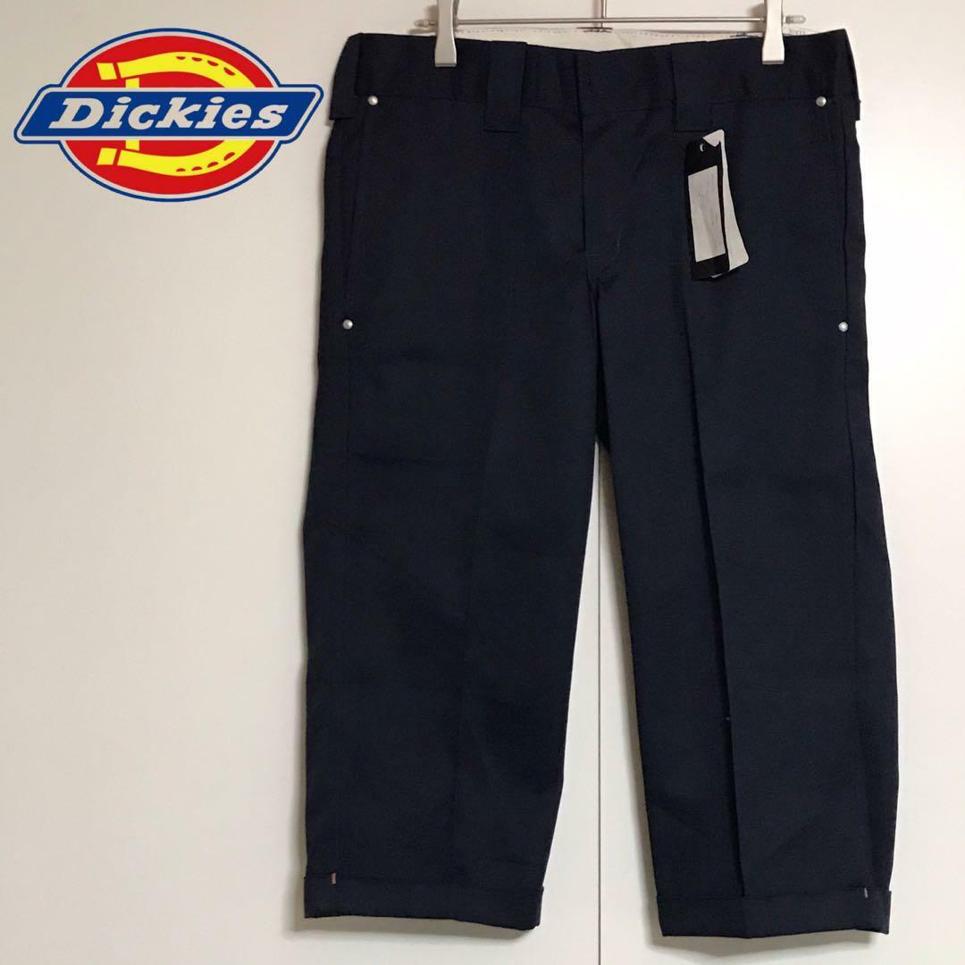 Dickies(ディッキーズ)の【新品タグ付】ディッキーズ　クロップドワークパンツ　ネイビー　希少　F945 メンズのパンツ(その他)の商品写真