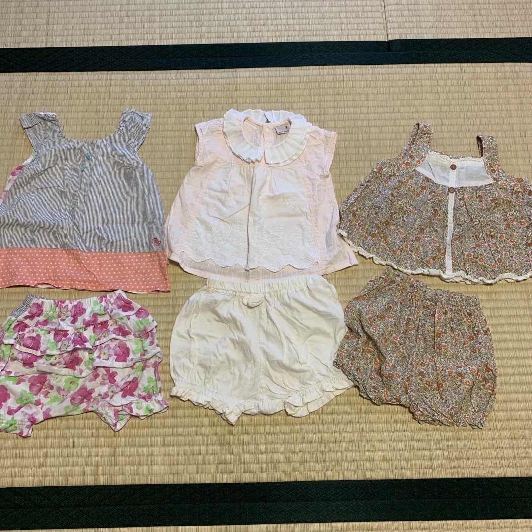 子供服まとめ売り 『70.80サイズ　女の子　夏服』 キッズ/ベビー/マタニティのベビー服(~85cm)(Ｔシャツ)の商品写真